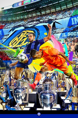 Meazza - – collage digitale – Stampa su tela – 100 cm x 100 cm